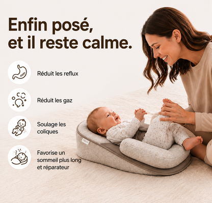 Oreiller Compensé Anti-Reflux Bébé 15° – Confort, Maintien & Nuits Apaisées